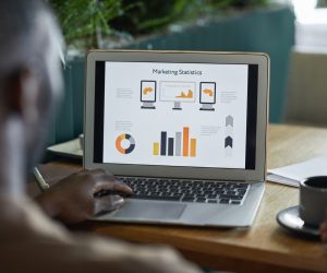 Businessman Analyzing Marketing Statistics